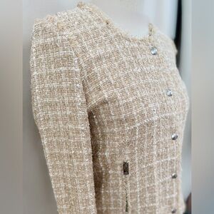 IRO Annette nuetrals fringe detail jacket excellent condition SZ medium